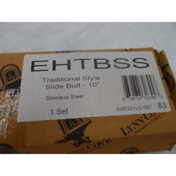 Lynn Cove Foundry Traditional Style Slide Bolt 11″ Stainless Steel Black NEW - Picture 6 of 9